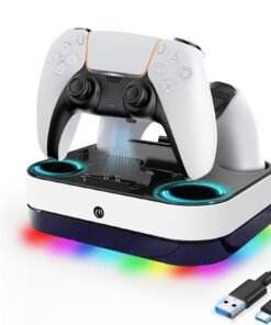 dual charging base for ps5 controller rgb